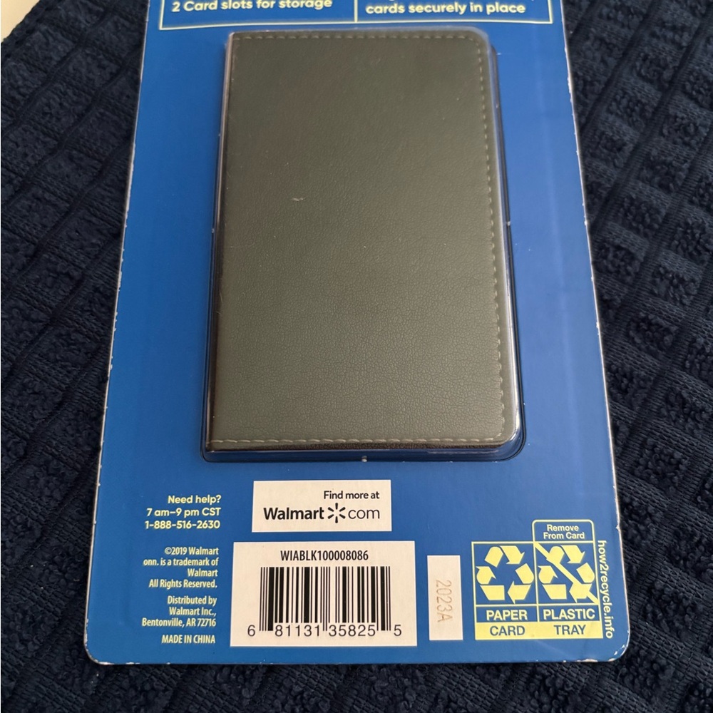 Phone Black Stick-On Wallet wi/Magnetic Closure - Handy & Convenient (3 for $15)